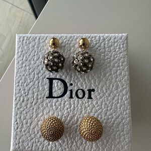Dior Tribal Gold and Crystal Earrings
